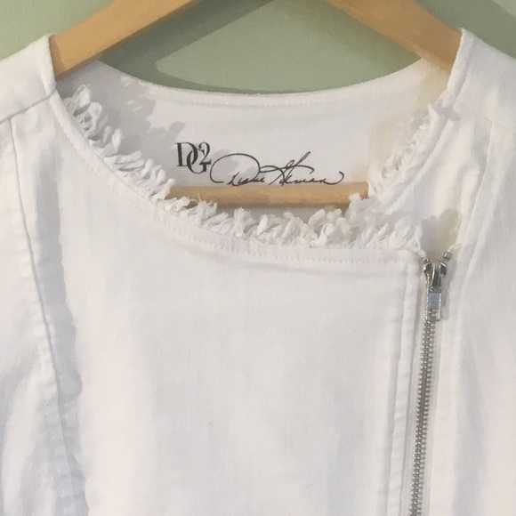 Diane Gilman | Women’s Moto Jacket, off white, size large. - Picture 13 of 15